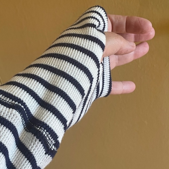 NWT TOMMY HILFIGER Cardigan Womens sz M Blue White stripes NEW - Picture 8 of 10